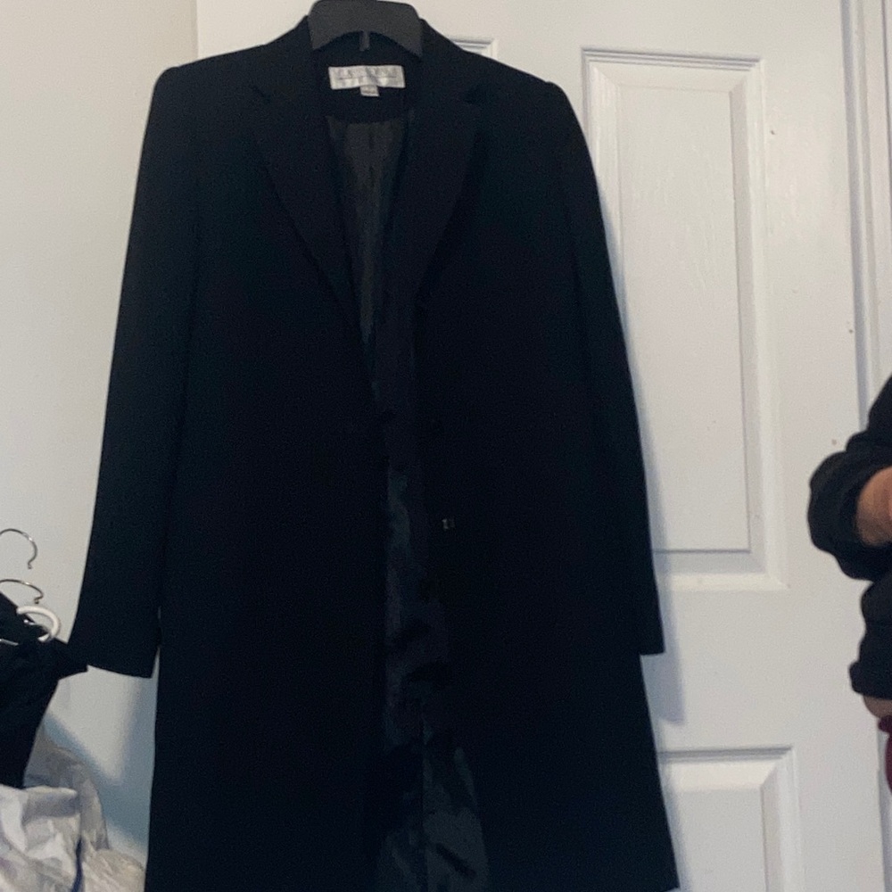 Larry Levine Classic Black Overcoat